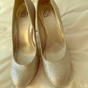 Shimmery silver shoes